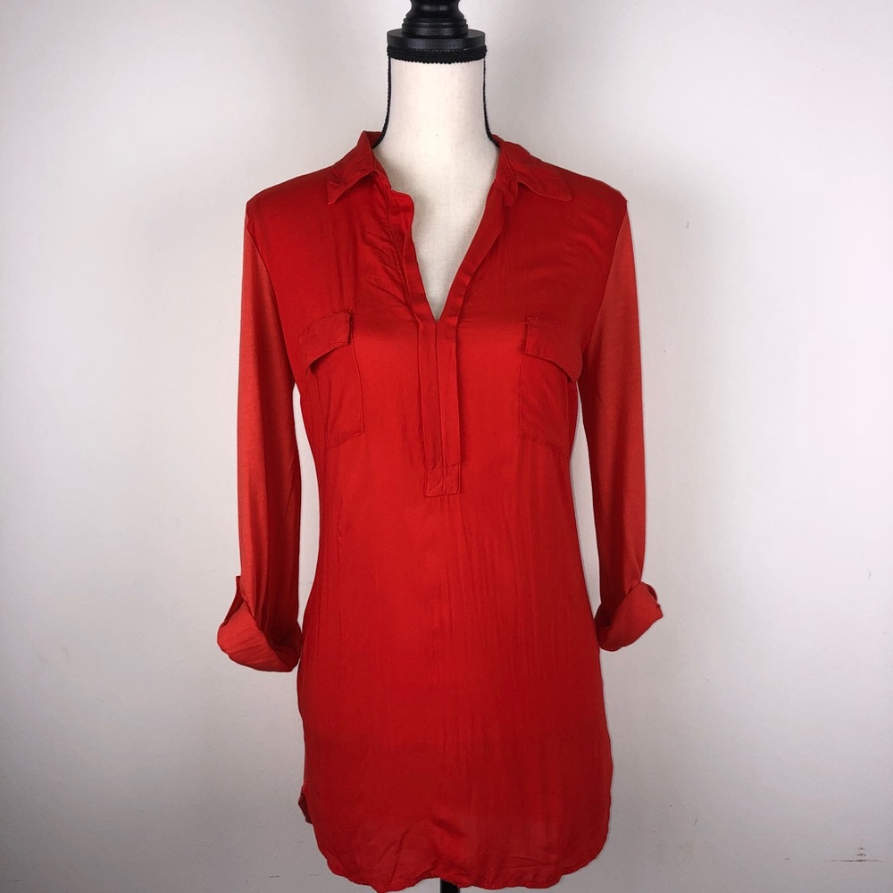 Splendid Orange Long Sleeves Top